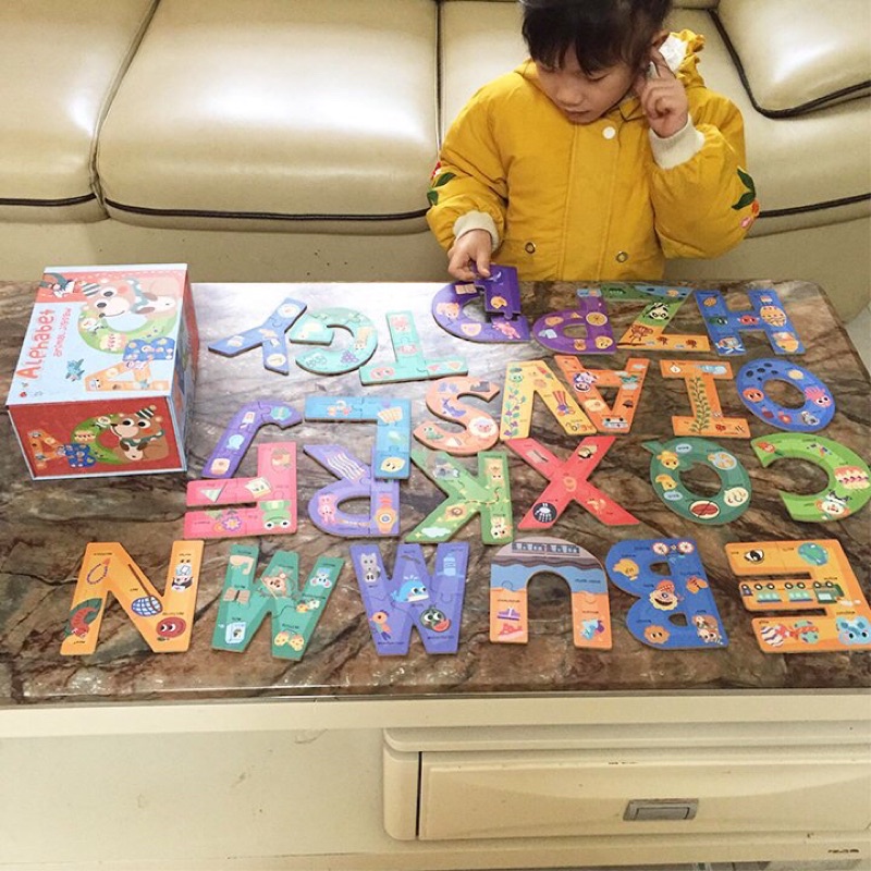 Ghép Puzzle số đếm và chữ cái nâng cấp siêu to cho bé tập ghép từ 2 tuổi.