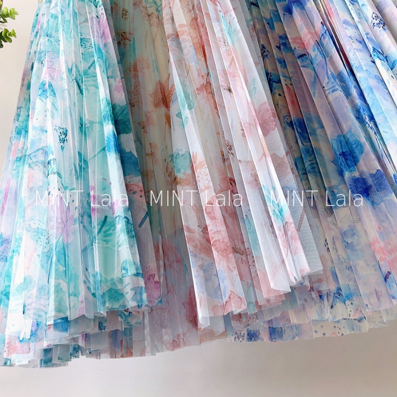 Chân Váy Hoa Xếp Li Boho Thời Trang Xuân Hè Loại Đẹp