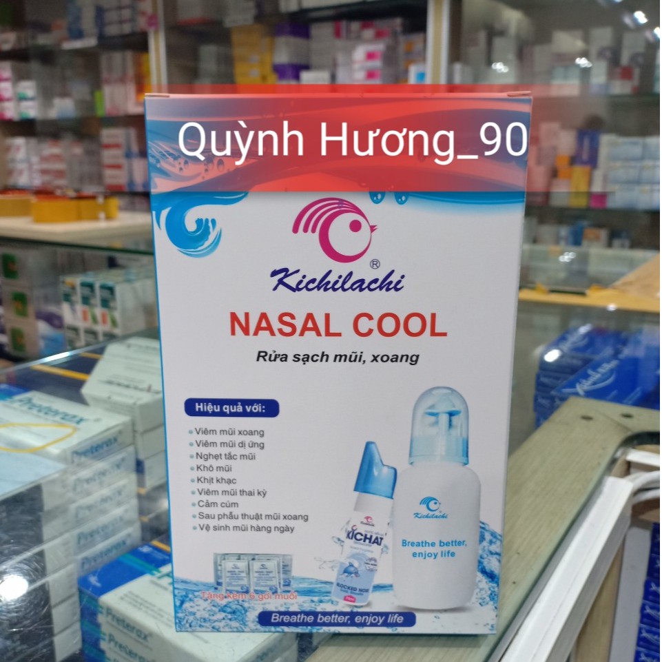 Bình rửa mũi NASAL COOL ( gồm 1 bình rửa,1 bình xịt và 6 gói muối tặng kèm )