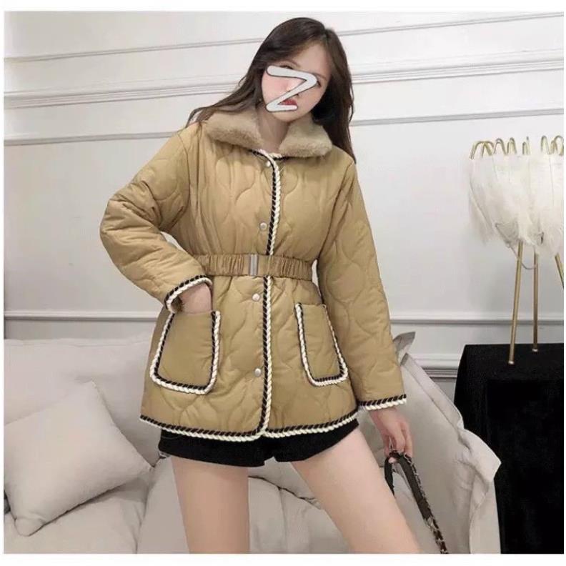 Bán sỉ áo phao trần trám đai eo