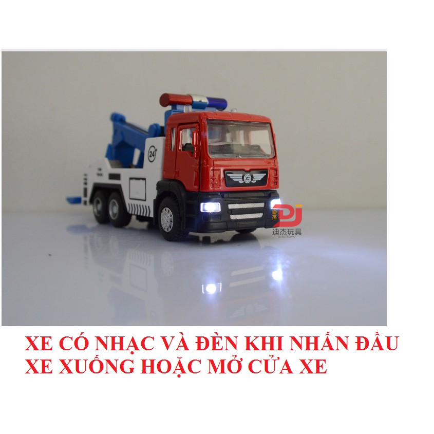 Bộ xe ô tô mô hình cảnh sát cứu hộ đồ chơi trẻ em có âm thanh và đèn làm bằng hợp kim và nhựa