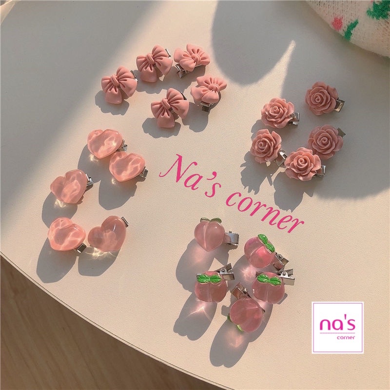 Kẹp tóc mái họa tiết nơ hoa nhỏ xinh xắn dễ thương