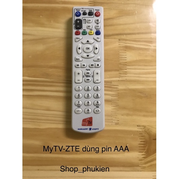 Remote điều khiển đầu thu MYTV ZTE dùng pin AAA
