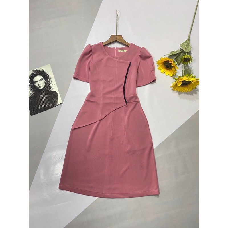 Đầm Liền Ngắn Tay Cao Cấp - Váy Cotton Nhung 2 Da Công Sở - 6 màu Như Hình - Hàng Nhập Quảng Đông Chuẩn | BigBuy360 - bigbuy360.vn