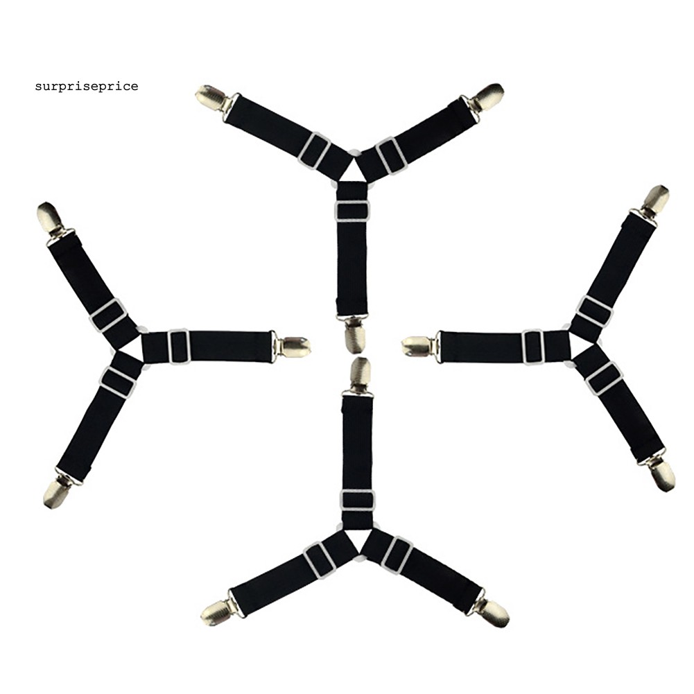 Set 4 Đai Kẹp Co Giãn Giữ Ga Trải Giường Có Thể Điều Chỉnh