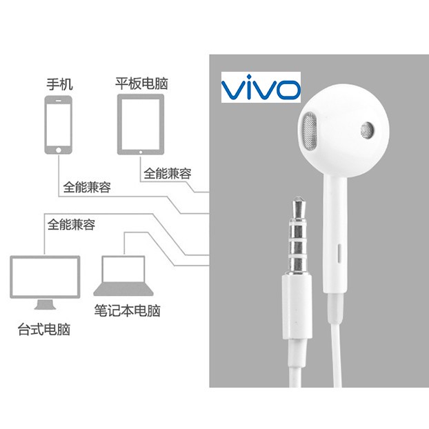 Tai Nghe Nhét Tai Thời Trang Sành Điệu Vivo Y50 Y30 Z1 Pro S1 Pro S1 V19 Y91 Y93