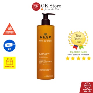 Gel Rửa Mặt & Body Nuxe Reve De Miel Rich Cleansing Gel Tinh Chất Mật Ong 400ml
