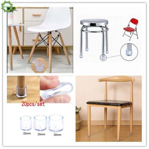 Set 20 Miếng Đệm Bảo Vệ Chân Bàn Ghế Trong Suốt Đa Năng