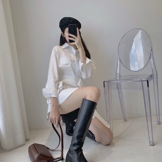 ĐẦM TRẮNG CÓ DÂY RÚT EO TÔN DÁNG