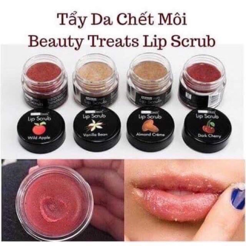 Tẩy tế bào chết môi Beauty Treats Lip Scrub giúp tẩy đi lớ tế bào chết trên môi , giúp môi căn mọng , hồng hào