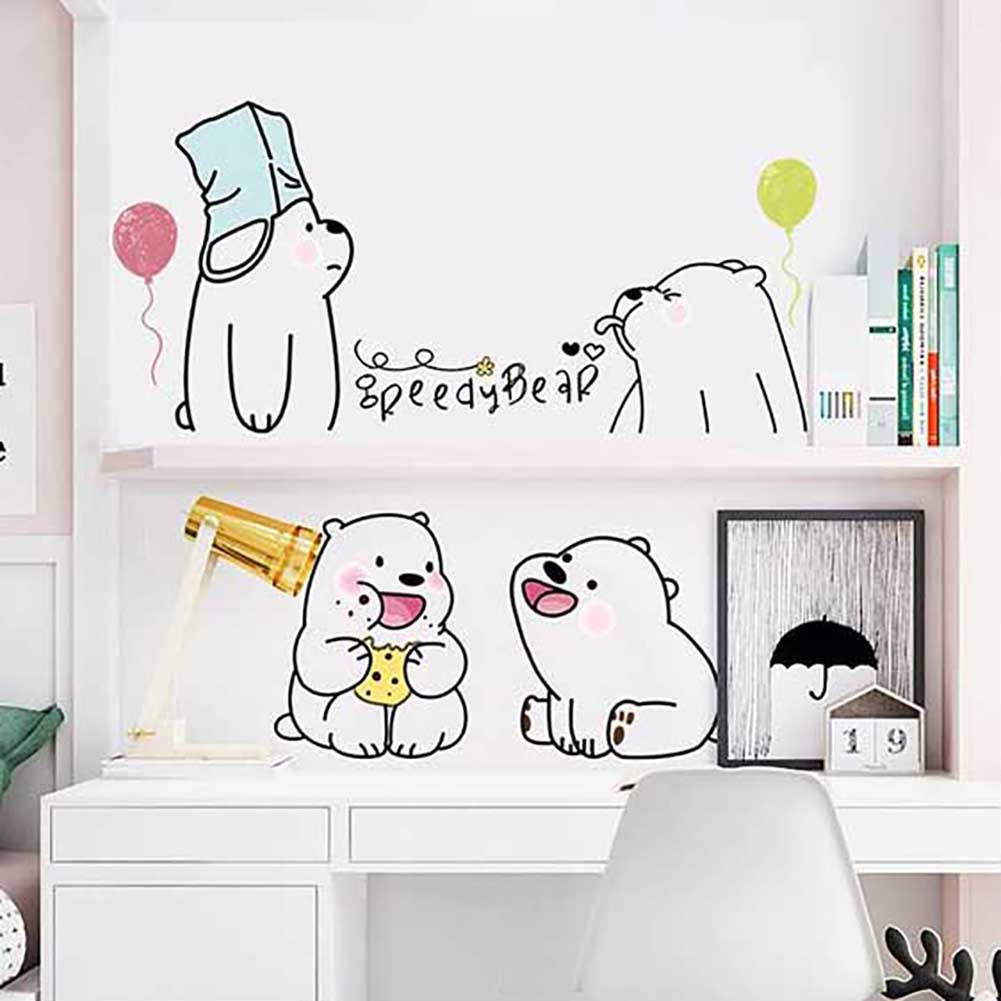 Decal giấy dán tường We Bare Bears Chúng tôi đơn giản là gấu