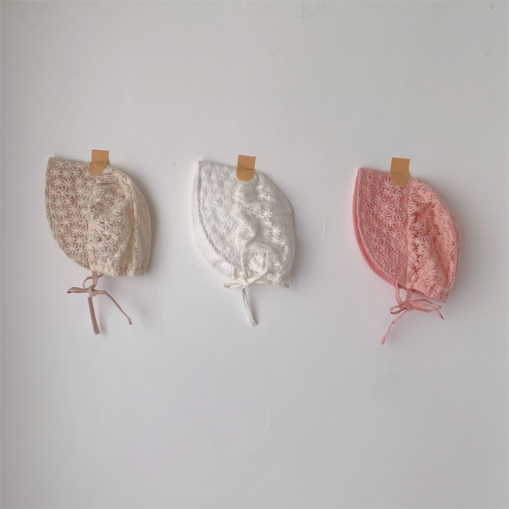 Mũ chống nắng cho bé gái sơ sinh ren hoa đáng yêu Hàn quốc