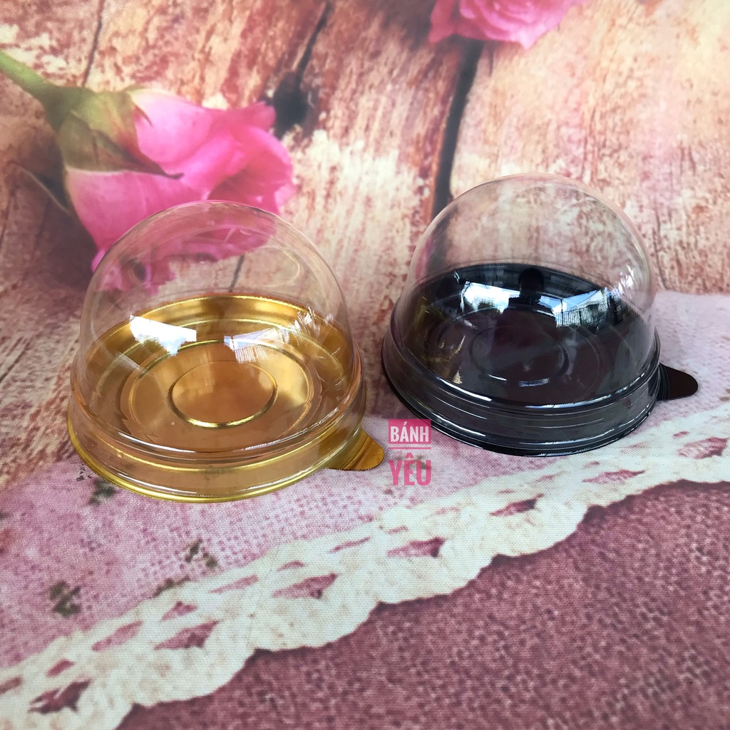 [Lốc 50] Hộp tròn nắp cầu đựng bánh trung thu Đài Loan 50g