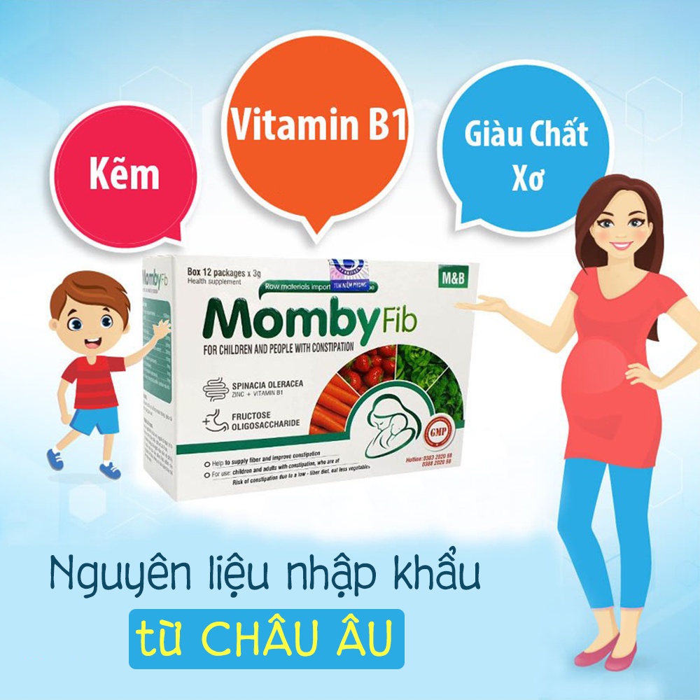 Cốm vi sinh Momby Fib bảo vệ đường ruột mẹ và bé, loại bỏ táo bón, bổ sung chất xơ và dinh dưỡng cho bé, men vi sinh