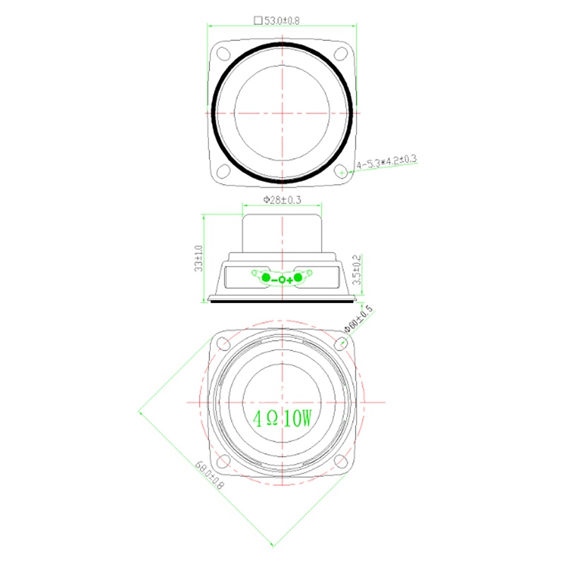 1 Cặp Loa Âm Thanh Nam Châm 53mm 2 Inch 4 Ohm 10w Bass