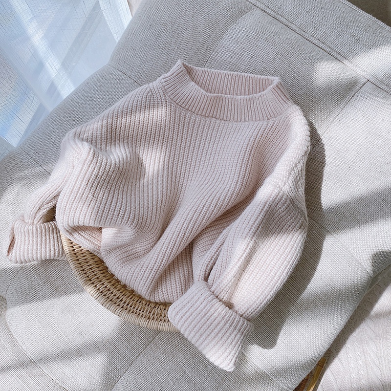 BEAR LEADER Áo Sweater Dệt Kim Màu Trơn Thời Trang Mùa Thu 2022 Cho Bé Gái 0-6 Tuổi
