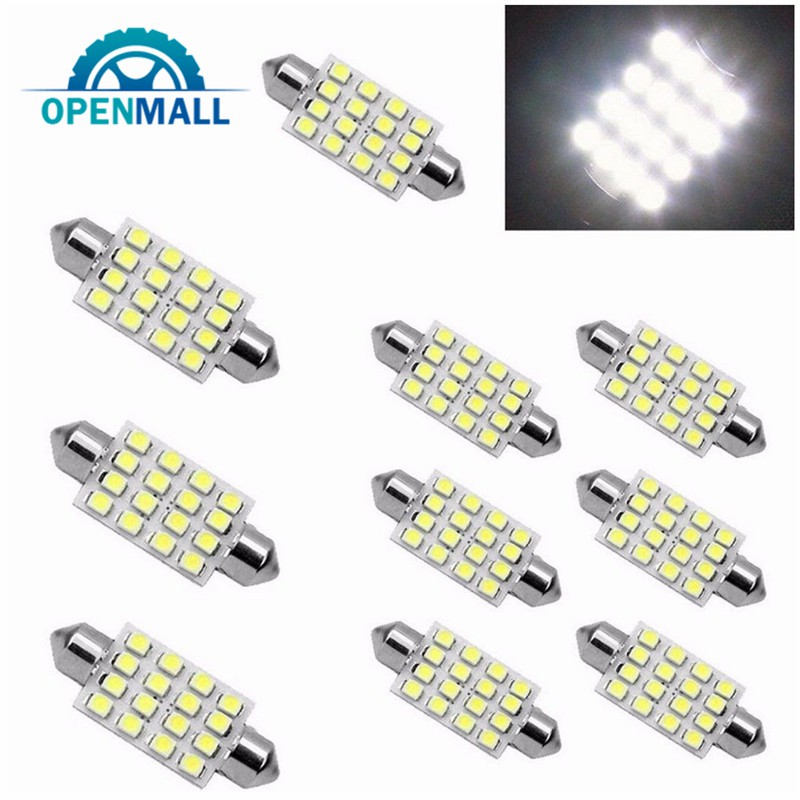 Set 14 đèn LED 115/T10/31MM/36mm gắn biển số xe hơi