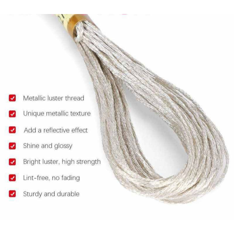 Chỉ thêu kim tuyến tranh chữ thập