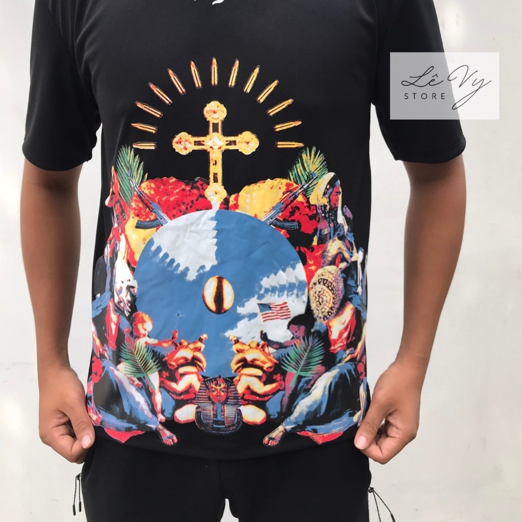 Áo Phông Unisex MIKENCO Chữ Thập Màu, Áo Ngắn Tay Cổ Tròn Chất 100% Cotton Dáng Unisex phù hợp cả Nam và Nữ | BigBuy360 - bigbuy360.vn