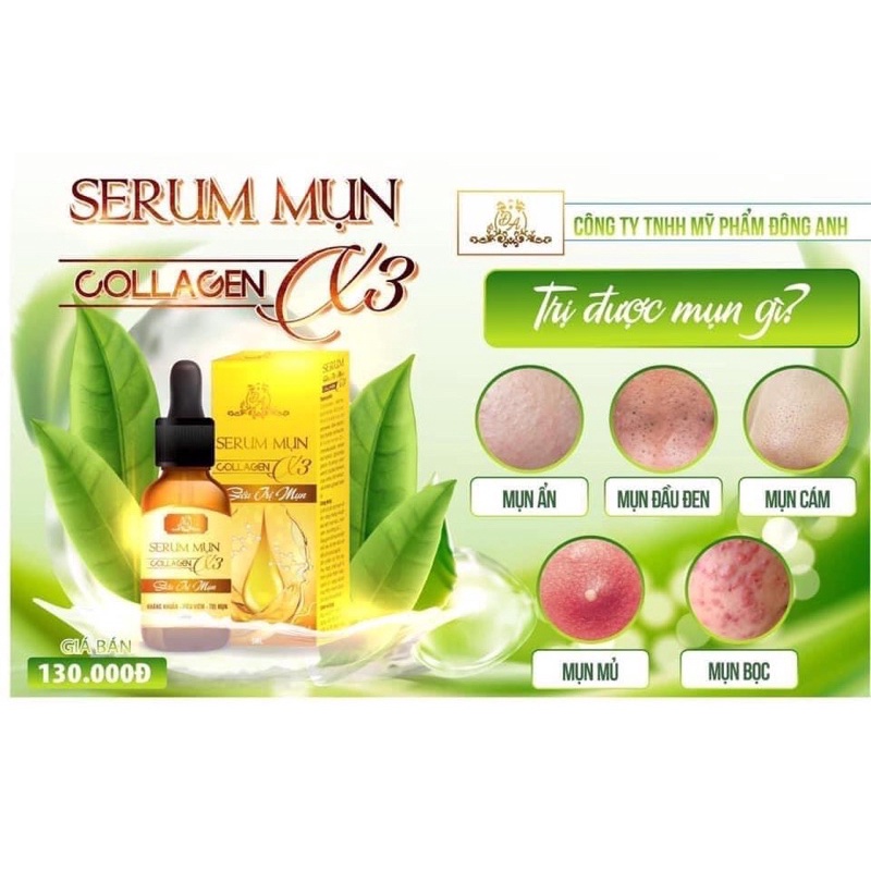 COMBO 3 món SỬA RỬA MẶT + SERUM MỤN + KEM FACE COLLAGEN X3 MỸ PHẨM ĐÔNG ANH CHÍNH HÃNG