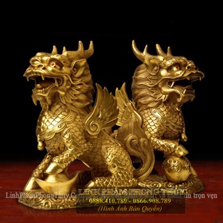 Cặp Kỳ Lân Đồng Nguyên Chất cỡ Đại