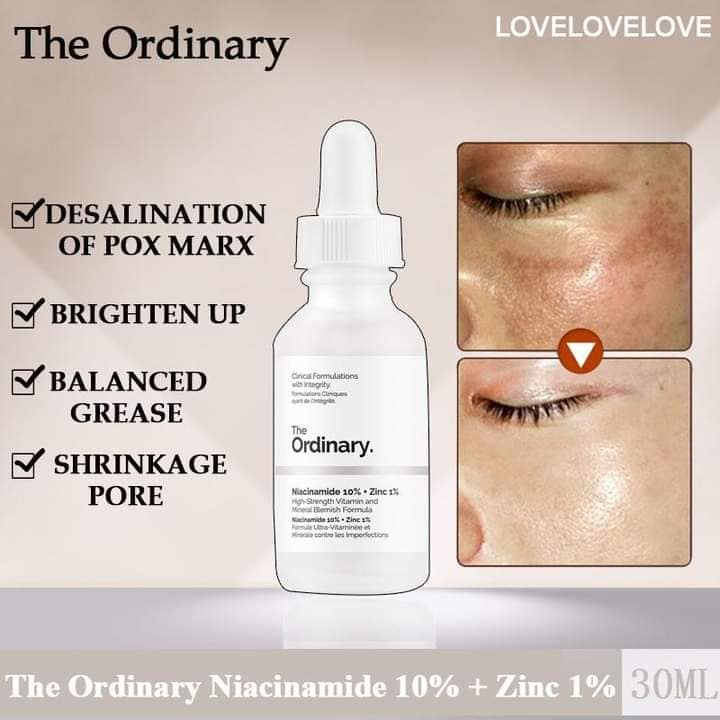 The Ordinary Niacinamide 10% + Zinc 1% Tinh chất giảm mụn thâm - 30ml
