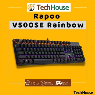 [CHÍNH HÃNG] Bàn phím Cơ Rapoo V500SE Rainbow Blue Switch - Bảo hành chính hãng