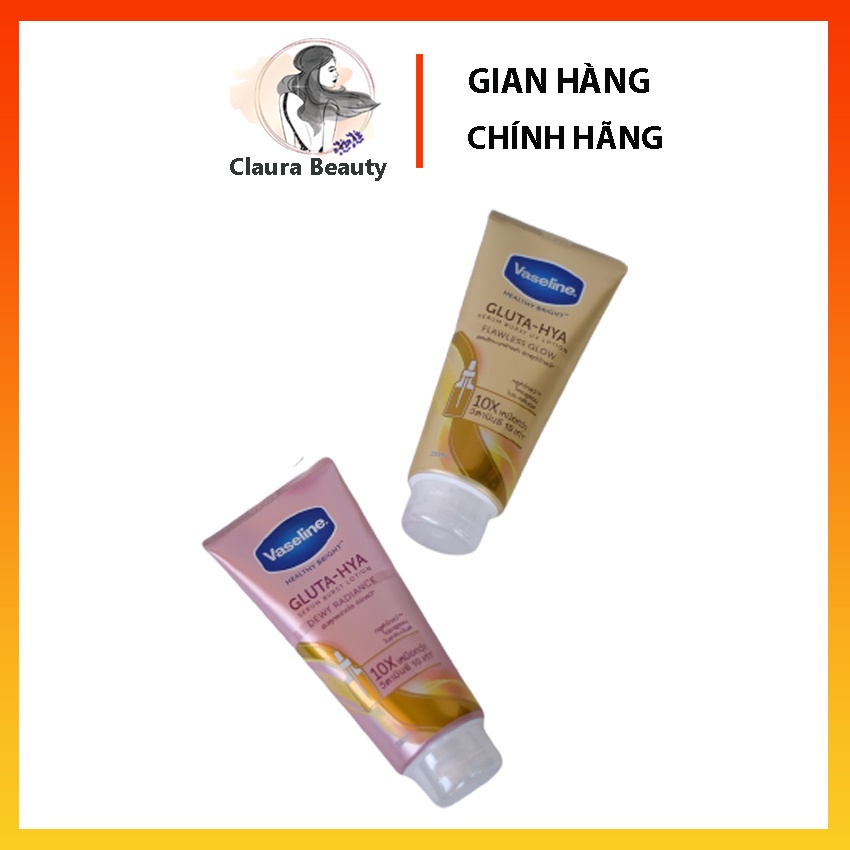 Sữa dưỡng thể Vaseline Healthy Bright Gluta HYA Serum Burst Lotion 10X - 50X Thái Lan CLAURA BEAUTY
