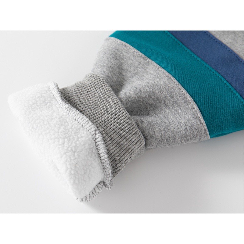 Áo Hoodie cho bé  Wapypy áo nỉ có mũ phối màu siêu ấm 10-35kg QTE111