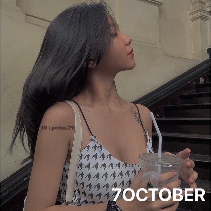 Áo Croptop Hai Dây , Có Mút Ngực ( Kèm hình thật )