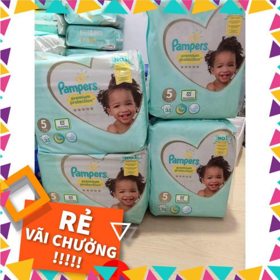 ( quynh123 ) Bỉm dán Pampers Premium Protection size 5 35 miếng