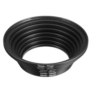 3C New 7Pcs Metal Step Up Rings Black Adapter Filter Sets For Canon Nikon Camer