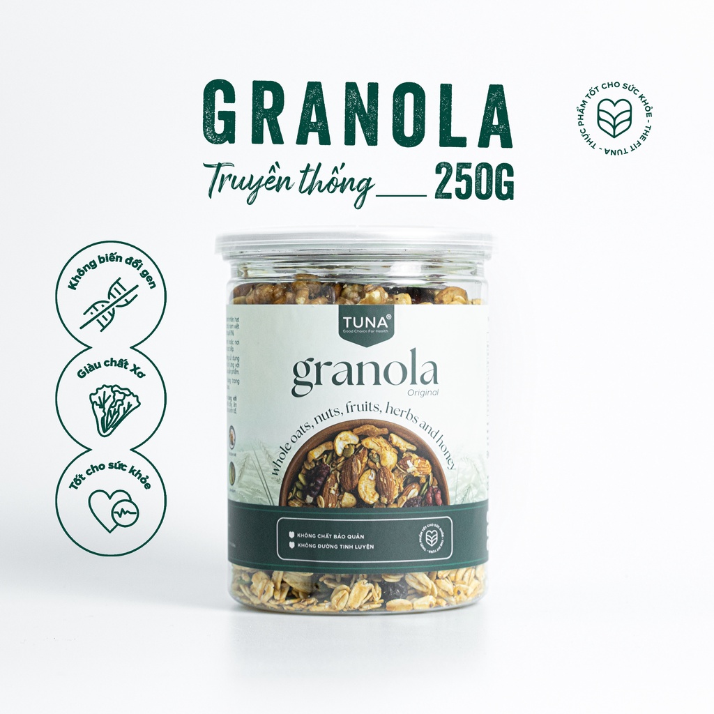 Granola Ngũ cốc Ăn Kiêng Không Đường Vị Truyền thống 250g