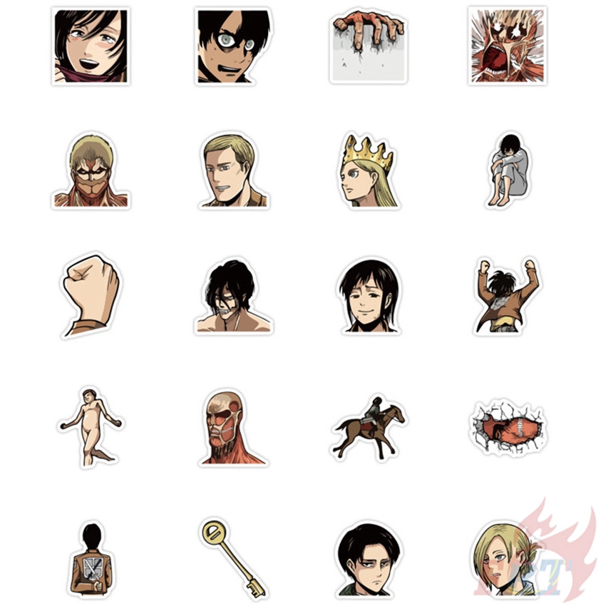 ❉ Attack on Titan - Anime Stickers ❉ 40Pcs/Set DIY Decals Stickers for Album Diary Laptop Scrapbooks Skateboard
