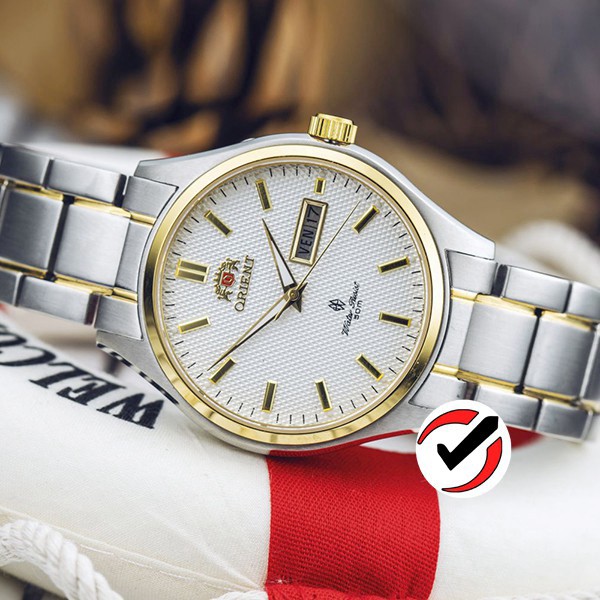 Đồng Hồ Cơ Nam Orient Classic Mặt Trắng Cổ Điển Vỏ Demi Automatic ORCV05TR