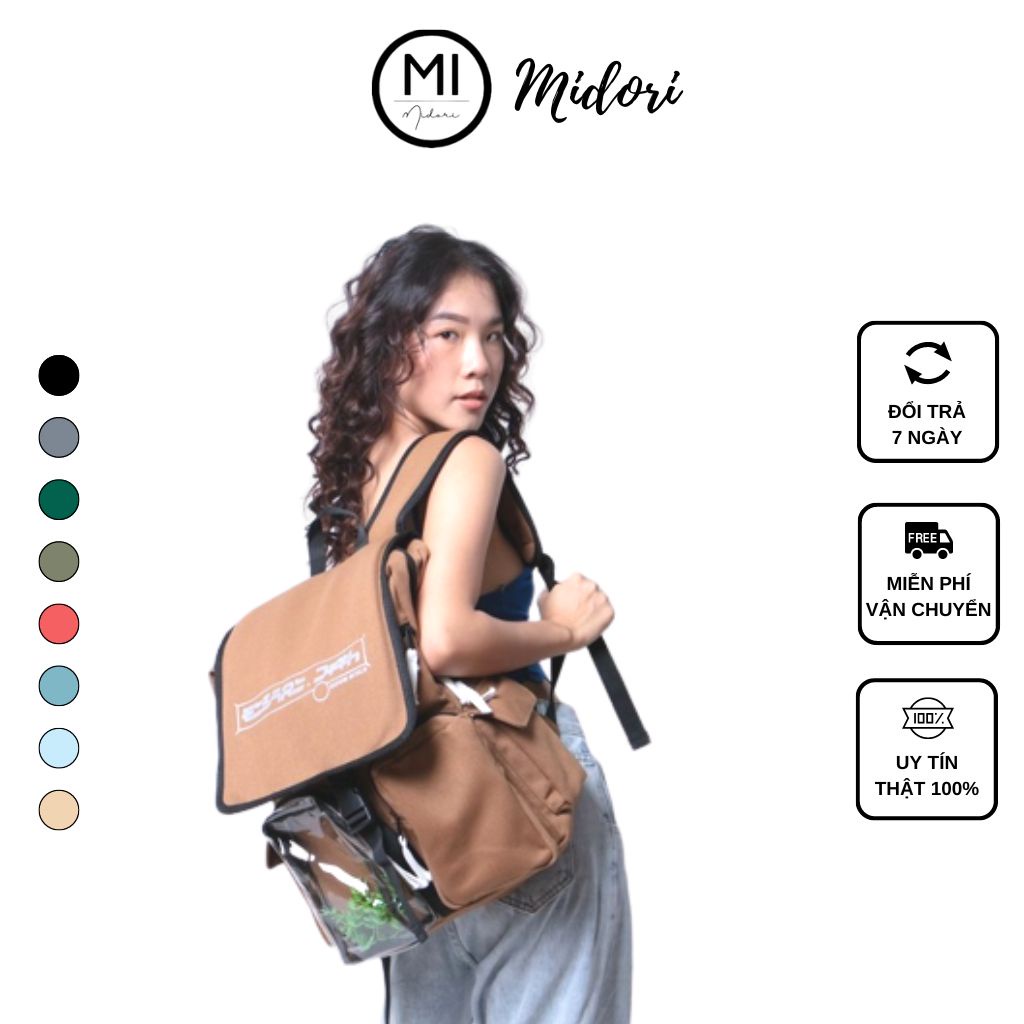 Balo đi học thời trang Nam nữ chống nước đựng laptop Season 3 Local Brand Mi Midori