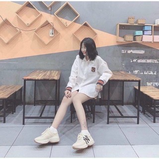 Giày sneaker GG độn đế chữ NY