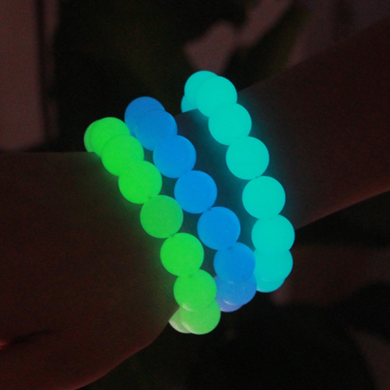 Vòng Tay Chuỗi Hạt Đá Màu Dạ Quang Phát Sáng Ban Đêm Thời Trang 2022