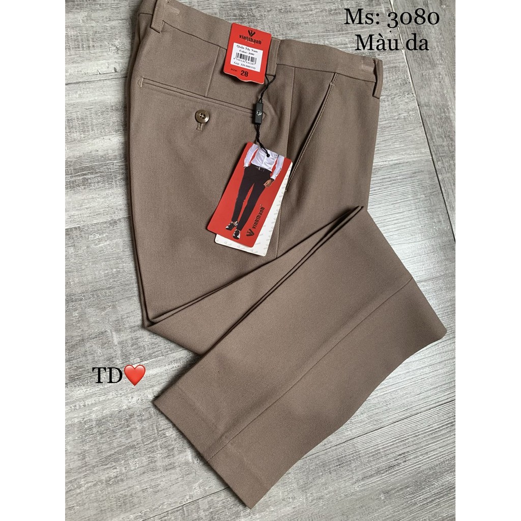 Quần âu nam cao cấp  vinh thành, quần tây dáng công sở ống đứng co dãn nhẹ chống nhăn xù | BigBuy360 - bigbuy360.vn