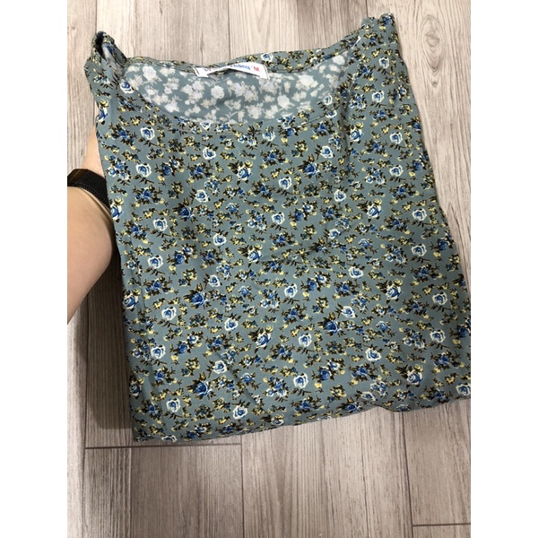 Bộ lanh trung niên áo cộc tay cổ tròn quần ống rộng⚡️Bộ đồ tone mặc nhà chất lanh nhung VT