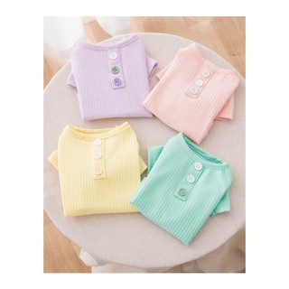 áo thun giả gân 4 màu pastel siêu sang cho chó mèo