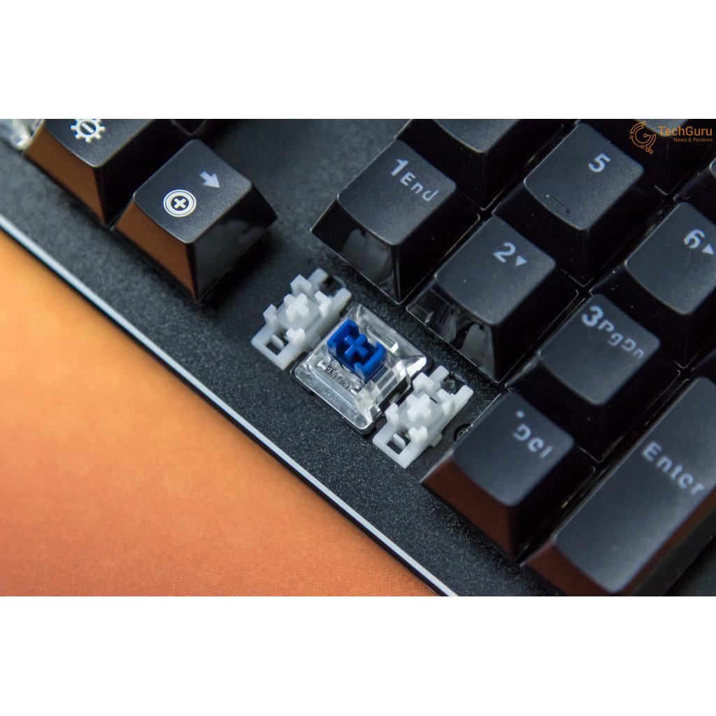 Bàn phím cơ Fuhlen D Destroyer Blue Switch Đèn led 10 chế độ, bảo hành chính hãng