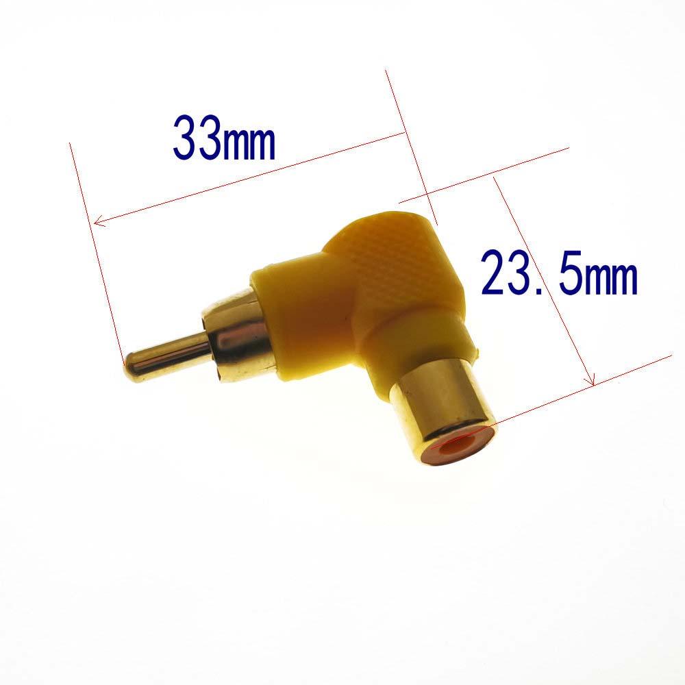 Bộ Chuyển Đổi Phích Cắm RCA Góc Phải 90 Độ