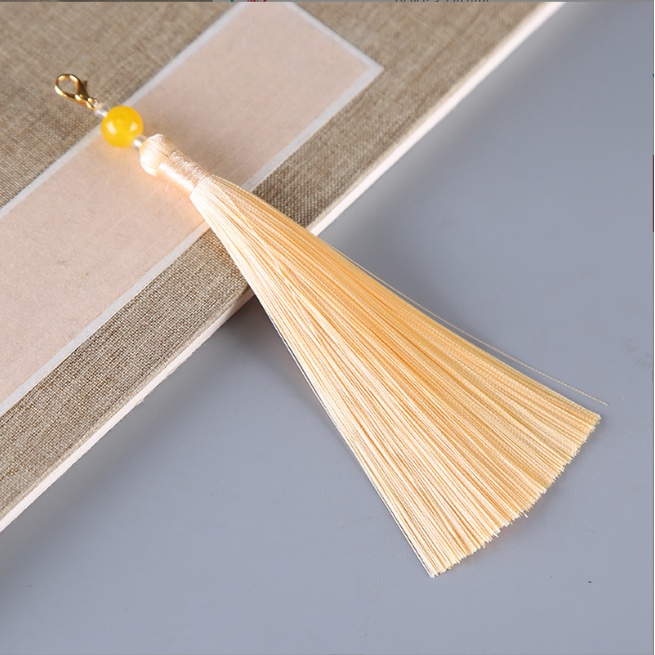 Tua Rua Có Móc Treo Vàng Xỏ Hạt Màu Tổng 15cm Trang Trí Nhiều Màu