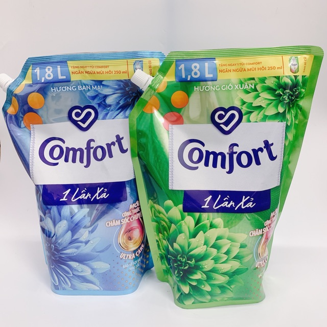 NƯỚC XẢ VẢI COMFORT 1 LẦN XẢ HƯƠNG GIÓ XUÂN/ BAN MAI 1,8L