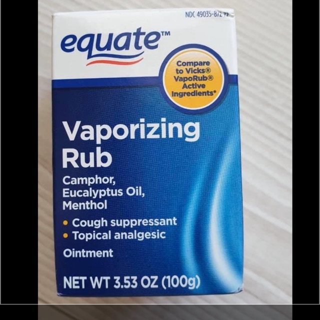 [Hàng Mỹ] Dầu Equate Vaporizing Rub của Mỹ