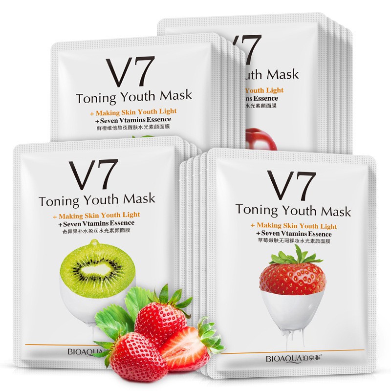 Lẻ 1 mặt nạ sữa chua trái cây Vitamin V7 Toning You Bioaqua