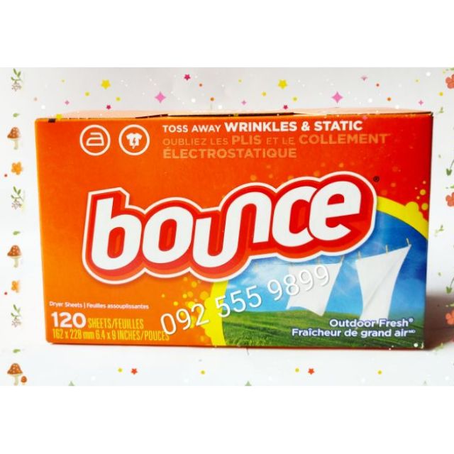 Giấy Thơm Bounce Outdoor Fresh 120, 160 tờ, thơm Downy 80 tờ