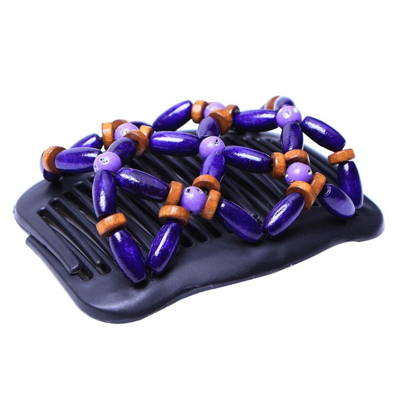 Kẹp tóc răng lược dày phối cườm cổ điển cho nữ