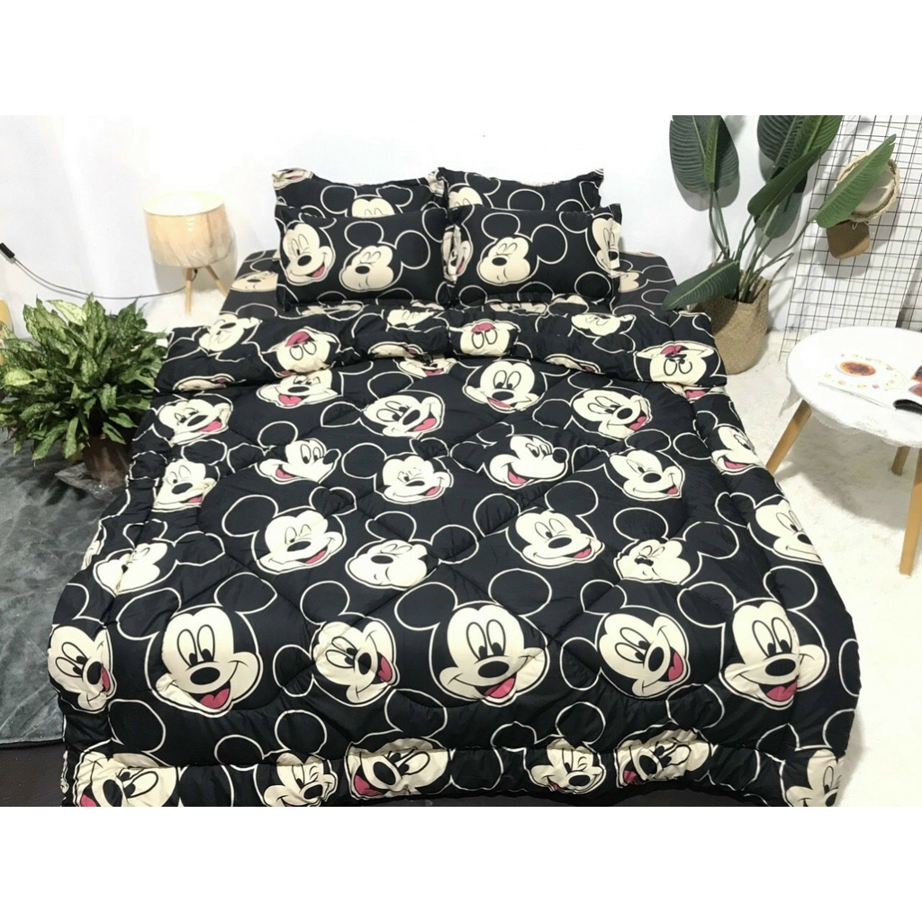 Sét bộ 5 món chăn ga vỏ gối cotton poly - đủ size, đủ kích thước